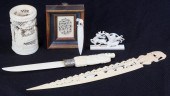 (6) Assorted pierced and carve