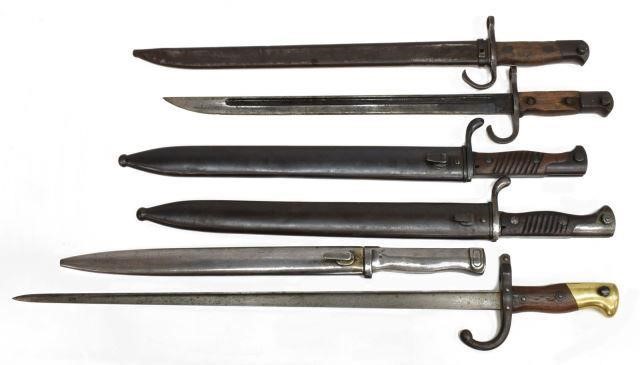 (6) BAYONETS, GERMAN, JAPANESE,