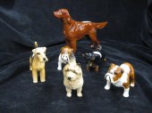 6 Beswick Porcelain Dog Figuri