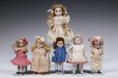 (6) BISQUE PORCELAIN DOLLS Gro