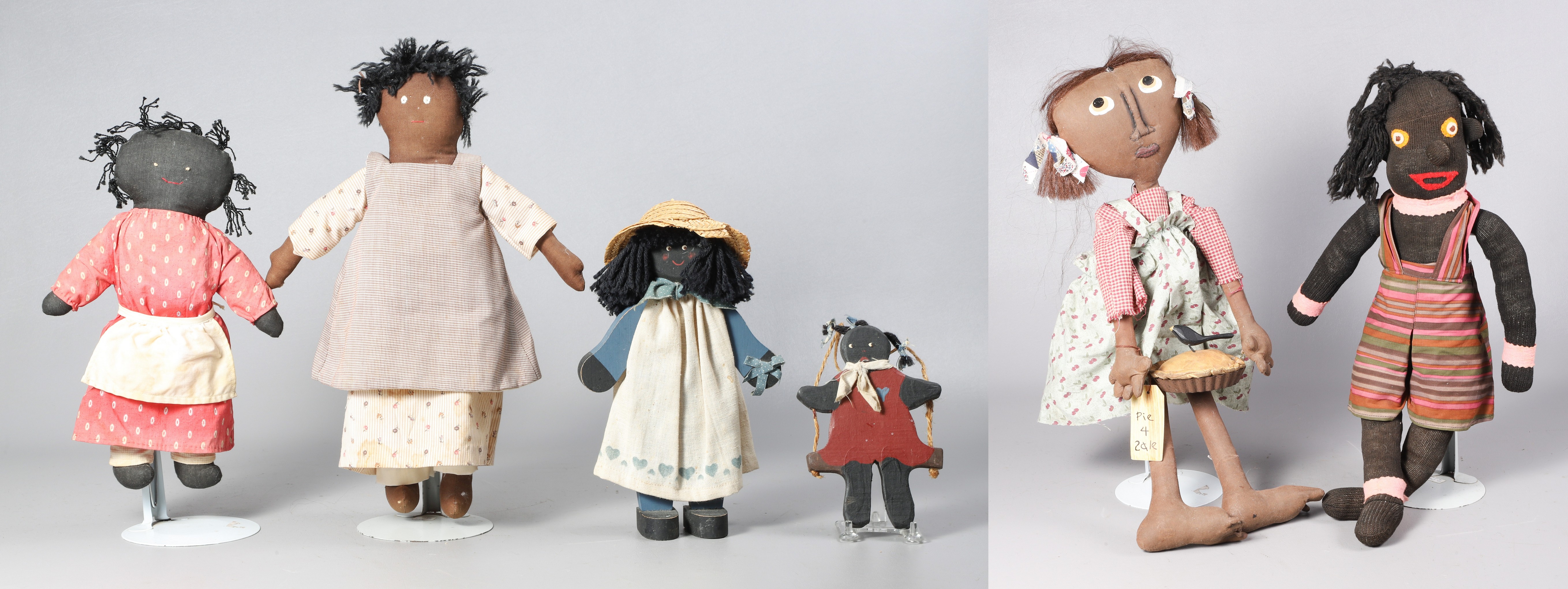 (6) Black Americana dolls, c/o