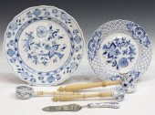 (6) BLUE ONION STYLE PORCELAIN