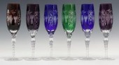 (6) BOHEMIAN CUT-TO-CLEAR GLAS