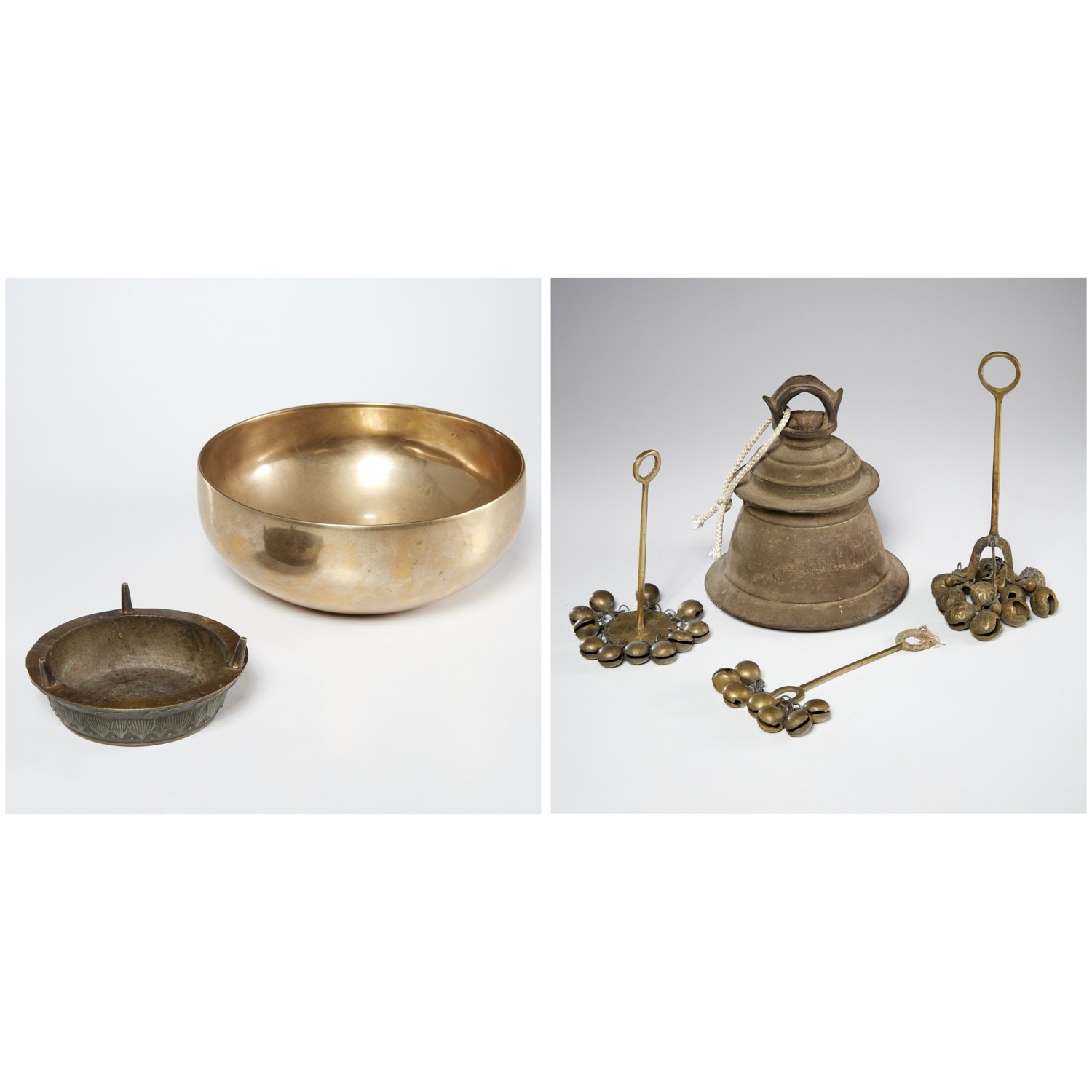 (6) BUDDHIST CEREMONIAL METALWARE