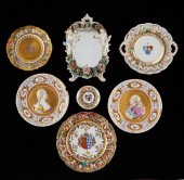 6 CAPODIMONTE PORCELAIN DISHES