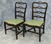 6 carved mahogany ribbonback C