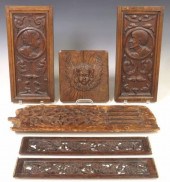 (6) CARVED OAK ARCHITECTURAL R