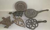 6 CAST IRON TRIVETSca. 1840-19