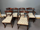 6 CHAIR SET MAHOGANY, 4 SIDE A