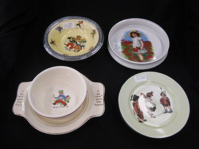 6 Children's Dishes;Uncle Wiggly