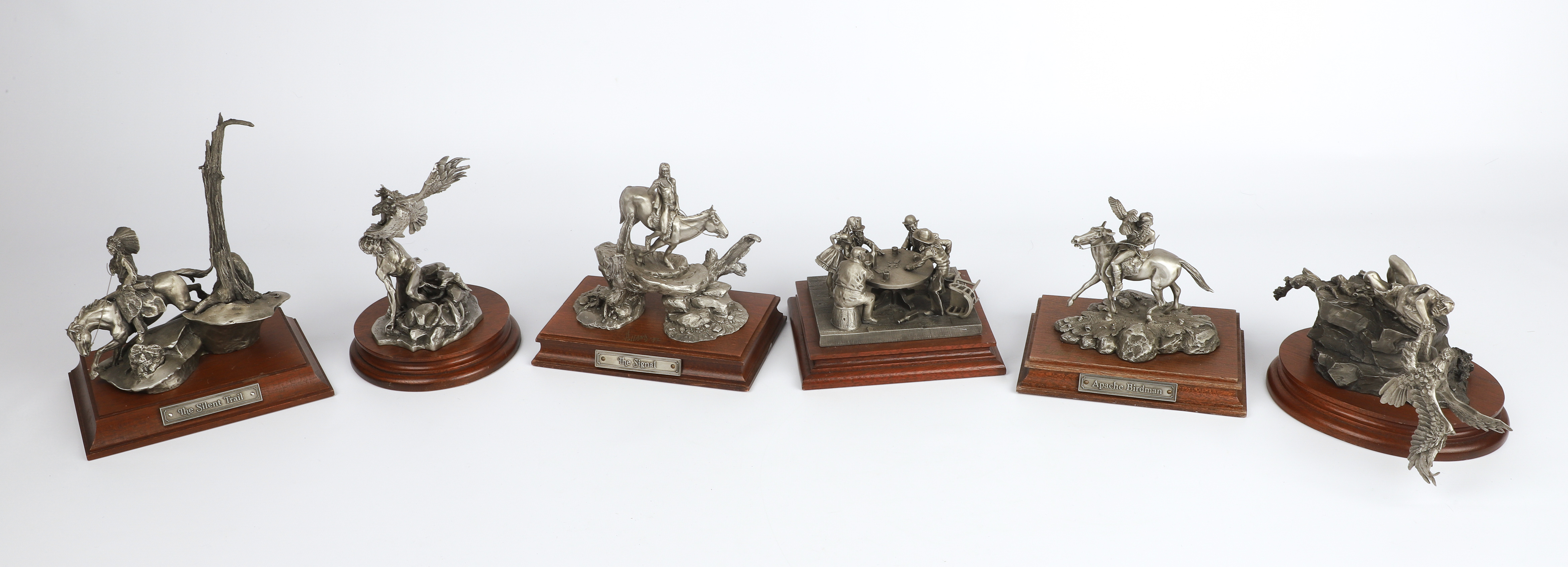 (6) Chilmark pewter Wild West