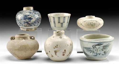 6 CHINESE MING POTTERY VESSELS BINH