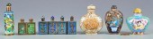 6 CHINESE SNUFF BOTTLES, 5 MET
