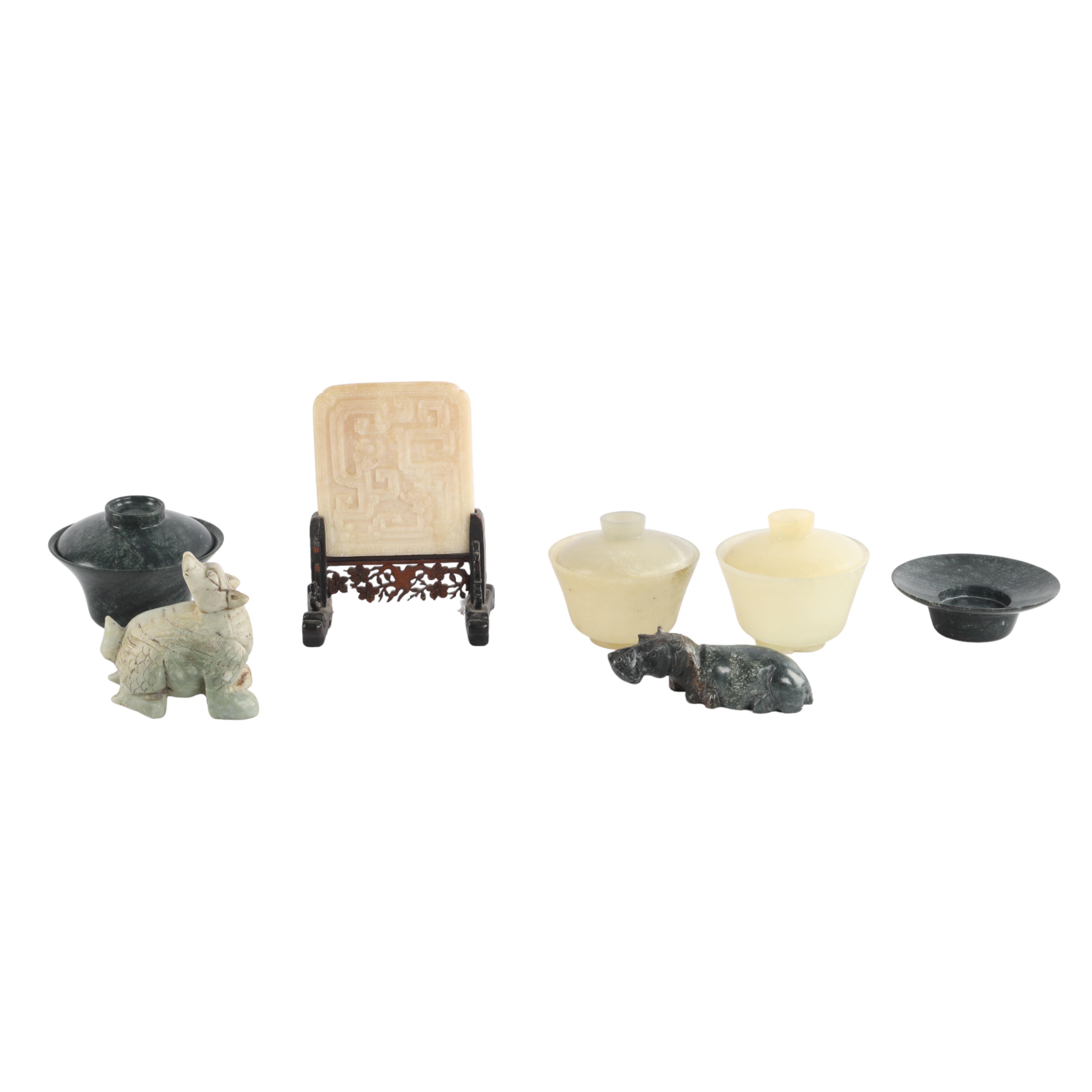 (6) Chinese stone items,