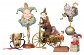 (6) Clown & jester items, c/o