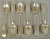 6 coin silver tablespoons by J