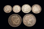 (6) COINS - (1) Half dime 1833