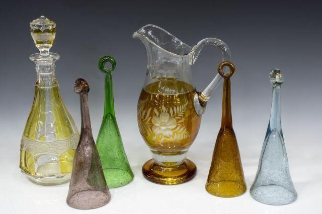 (6) COLLECTION OF ART GLASS