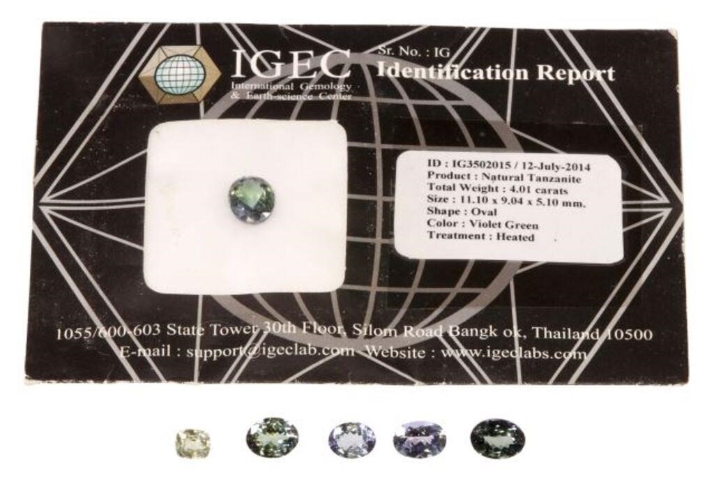 (6) COLLECTION OF LOOSE TANZANITE