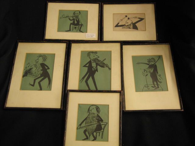 6 Comical Prints of Musicians