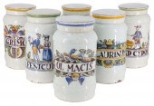 (6) CONTINENTAL FAIENCE LIDDED