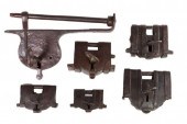 (6) CONTINENTAL IRON PADLOCKS