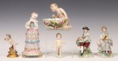 (6) CONTINENTAL PORCELAIN FIGU
