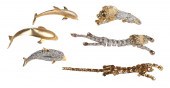 (6) Costume shoulder brooches