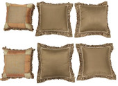 (6) CUSTOM SILK-UPHOLSTERED TH