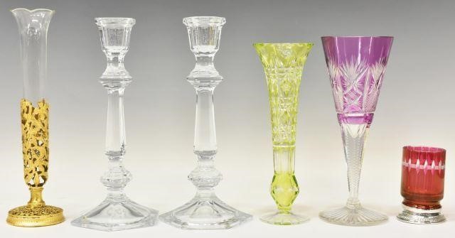 6) CUT CRYSTAL TABLEWARE, ST LOUIS,