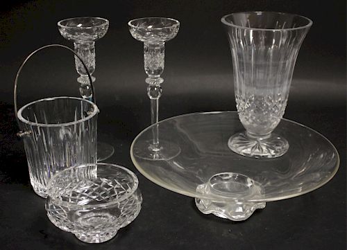 6 CUT GLASS PIECES3 marked