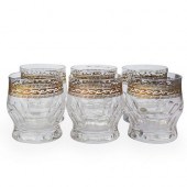 6 CZECH CUT CRYSTAL GLASSESDES