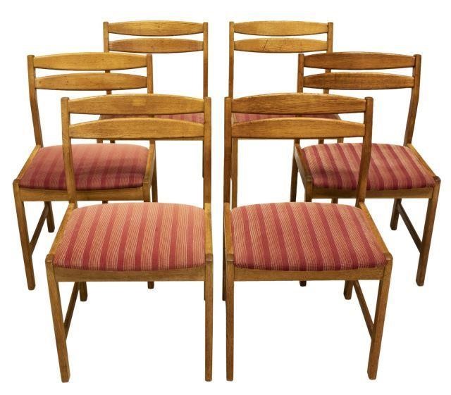 (6) DANISH MID-CENTURY MODERN OAK