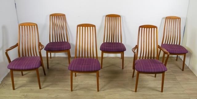 6 DANISH MODERN DINING CHAIRS ATTR.
