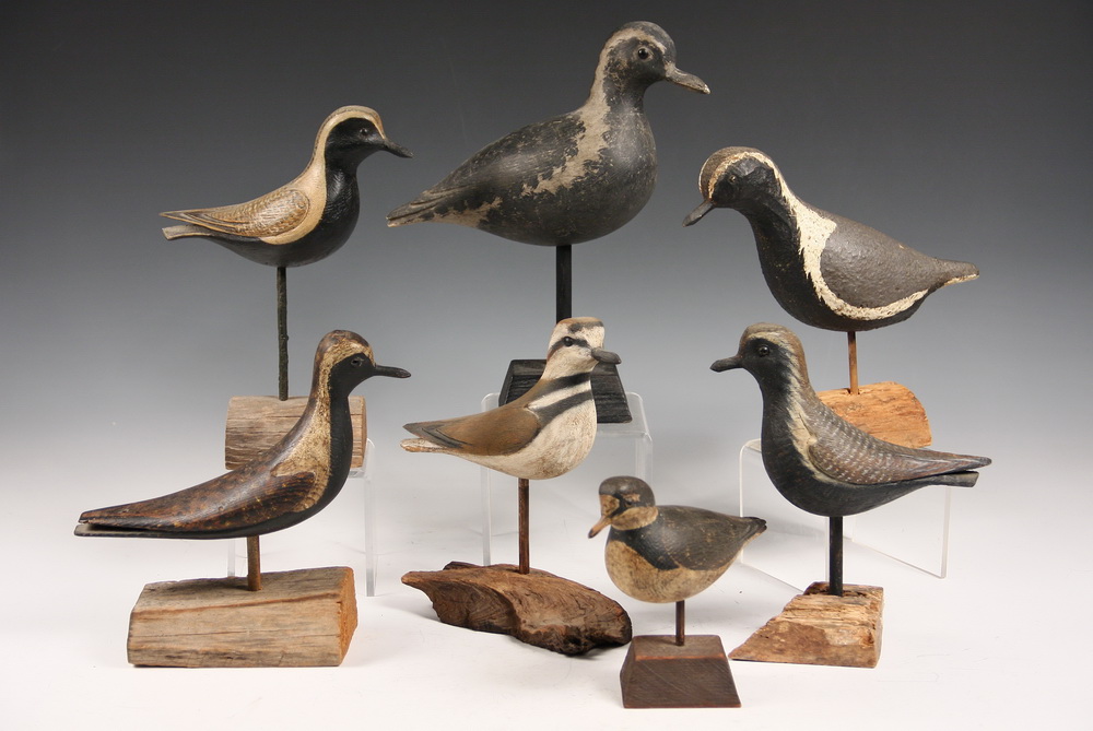 (6) DAVID B. WARD SHOREBIRD DECOY