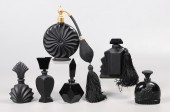 (6) Deco and style black glass