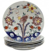 (6) DELFT POLYCHROME FAIENCE P