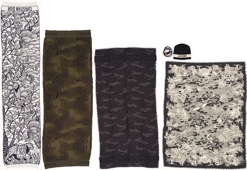 6 DIOR ACCESSORIES, SCARVES,
