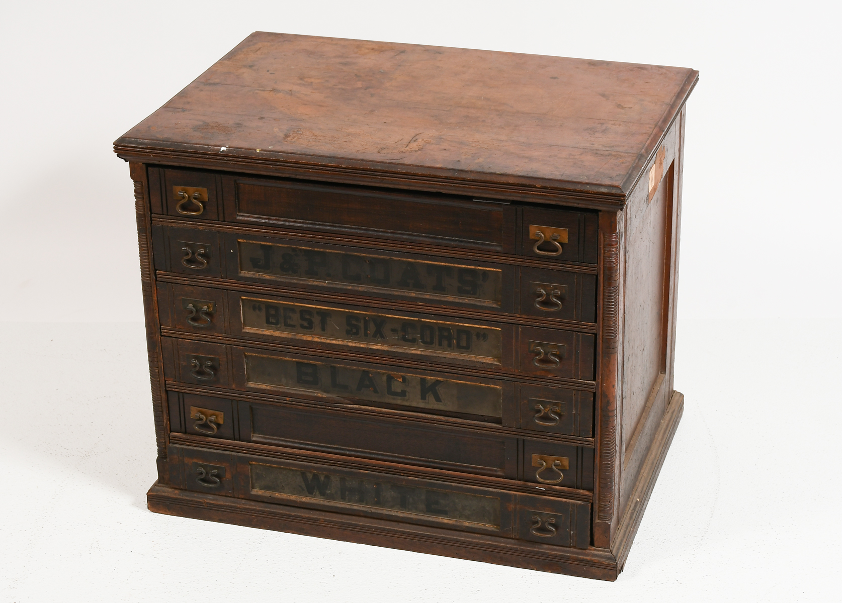 6 DRAWER J & P COATS SPOOL CHEST: