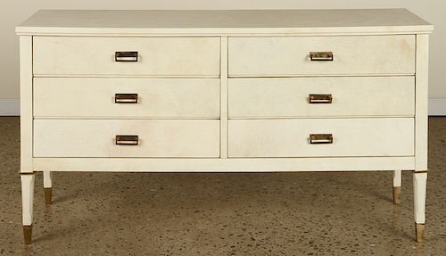 6 DRAWER PARCHMENT DRESSER