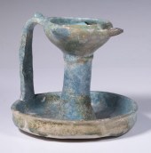 6" EARLY PERSIAN GREEN GLAZED