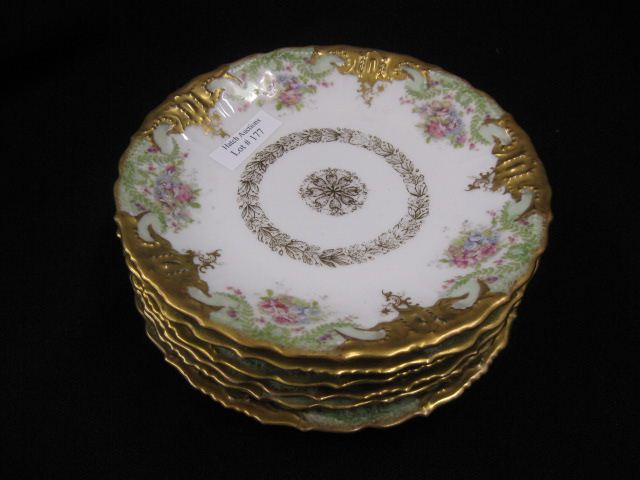 6 Elite Limoges Porcelain Plates