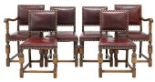 (6) ENGLISH JACOBEAN STYLE OAK