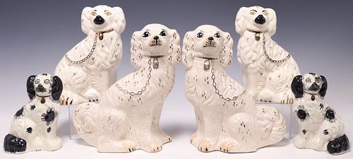 (6) ENGLISH STAFFORDSHIRE MANTEL