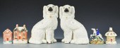 6 ENGLISH STAFFORDSHIRE POTTER