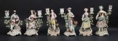 6 FIGURAL PORCELAIN CANDLESTIC