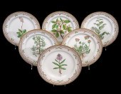 6 FLORA DANICA DINNER PLATES #