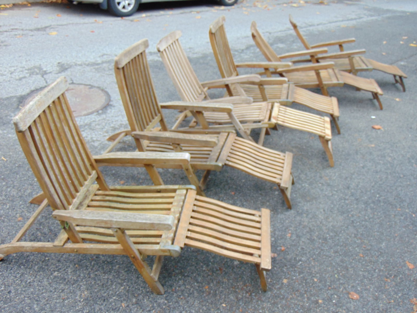 6 FOLDING TEAK LOUNGE OR DECK