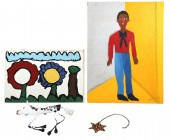(6) Folk art paintings and scu