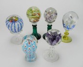 6 FOOTED PEDESTAL ART GLASS PA